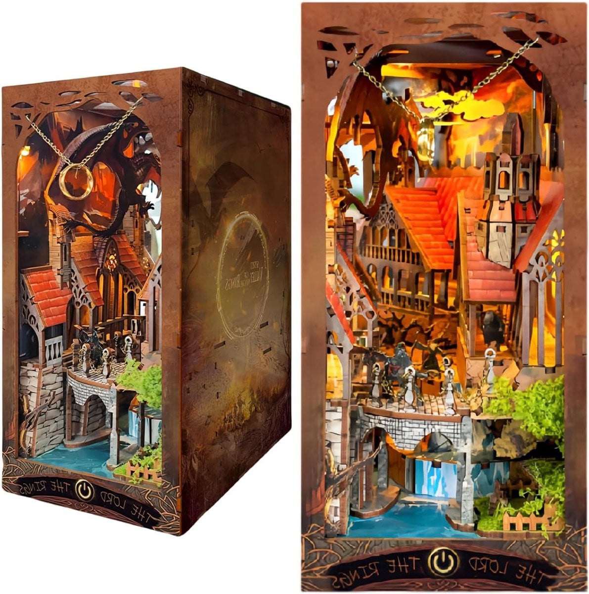 Boekensteunset 3D-puzzel Ridder Kasteel Middeleeuws Thema - 17 x 11 cm