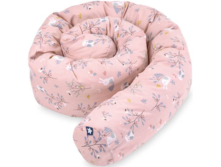 Nestchenschlange JULIUS ZÖLLNER Rosalie , rosa (rosalie), Obermaterial: 100% Baumwolle. Füllung: 100% Polyester, Bettnestchen, Nestchenschlange, Made in Germany