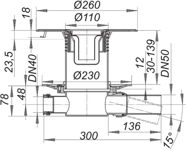 DALLMER Bodenablauf 32 N, DN 50 420343