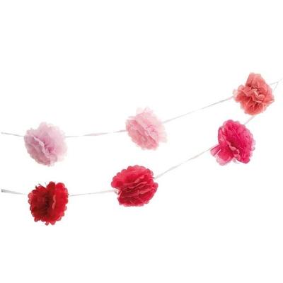 Pompon Girlande, Pink, Mix