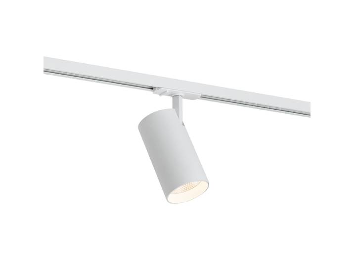 Spot moderne blanc pour système d'éclairage sur rail monophasé