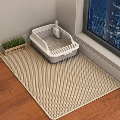 Inspire Curations PawShield Waterproof Double Layer Cat Litter Mat yellow 45x60cm