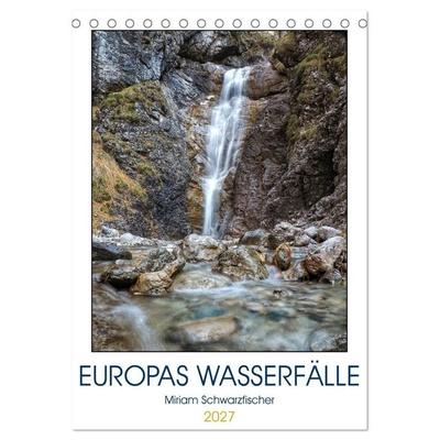 Europas Wasserfälle (Tischkalender 2027 DIN A5 hoch), CALVENDO Monatskalender