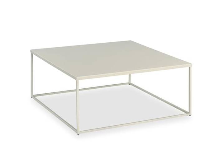 IDIMEX Couchtisch HILAR 80 x 80 cm aus pulverbeschichtetem Metall in beige. Sofatisch in modernem Design mit robuster Oberfläche.
