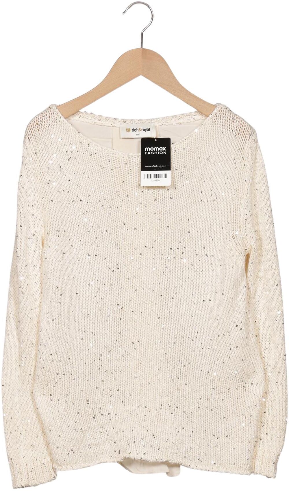 Rich & Royal Damen Pullover, Cremeweiß, Gr. S, Seide / Viskose / Synthetik / Baumwolle - Second Hand
