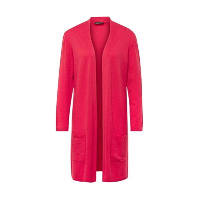 Strickjacke GOLDNER "Kurzgröße Modische Kaschmir-Longstrickjacke", Damen, Gr. 22, pink, Obermaterial: 100% Kaschmir WS., figurumspielend, Sonstiges, Strickjacken Strickjacke, Ohne