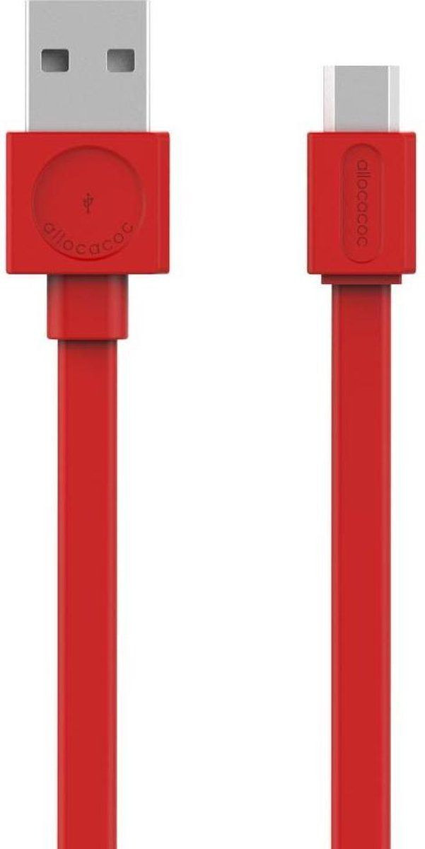 Allocacoc microUSB Basic USB-kabel - Rood