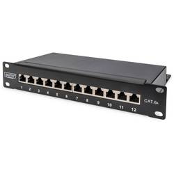 Digitus DN-91612S-EA 12 Port Netzwerk-Patchpanel 254 mm (10) CAT 6a 1 HE Mehrfarbig Bestückt