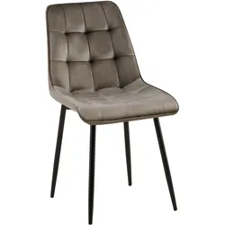 CLP Esszimmerstuhl Gifford Samt - Farbe: anthrazit, Material: Samt
