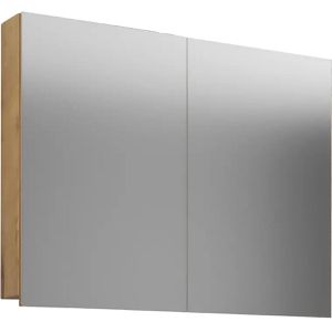 VCM Spiegelschrank Badinos 916934, honig eiche, 80 x 60 x 12 cm (B/H/T), 2-türig