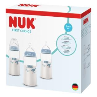 NUK First Choice + Boy 3er Flaschenset Wal (300 ml) (10225359)