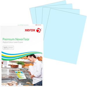 Xerox Kopierfolien 003R92336 Premium NeverTear A4, wasserfestes Papier, 130my, matt blau, 100 Stück