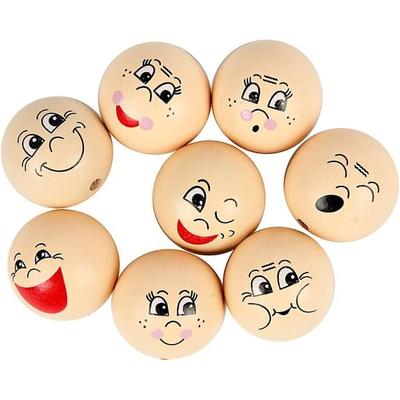 Creativ Company Gesicht, D 30 mm, Hellbeige, 16 Stk