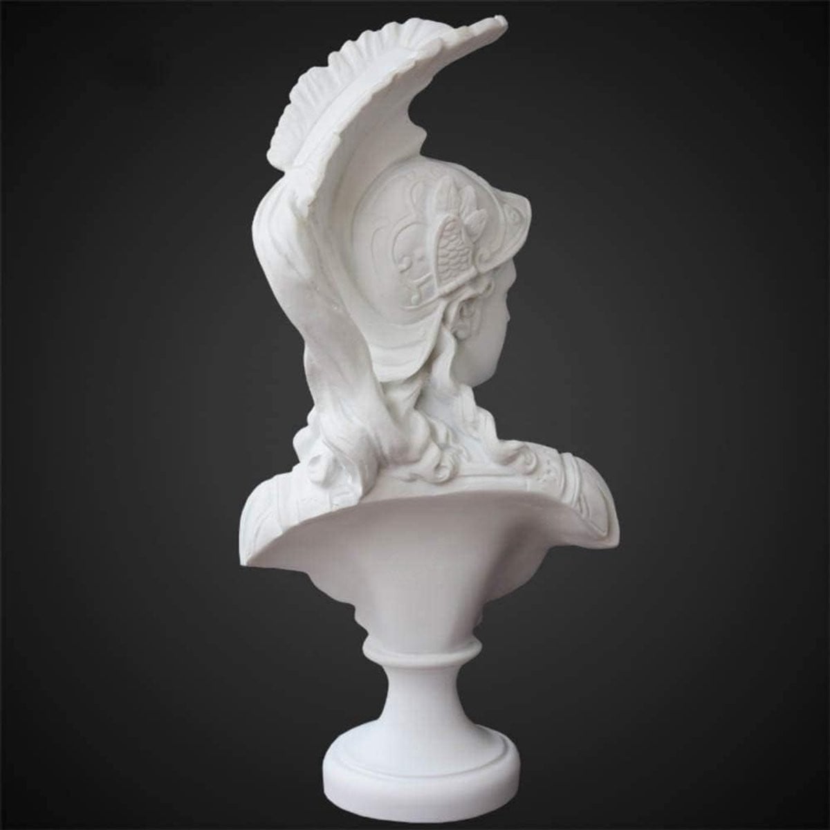 Griekse Godin Athena buste - Wit decoratief beeld voor in de woonkamer - Hoogte: 34 cm
