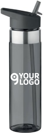 SICILIA Borraccia Tritan 650ml con cannuccia pieghevole BPA Free Personalizzate o neutre