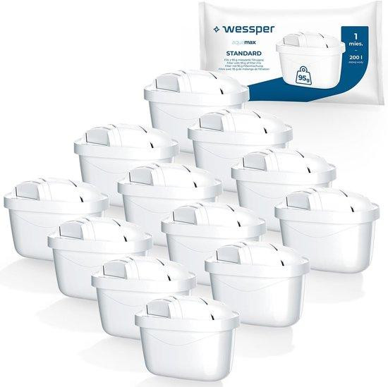 AQUAMAX Waterfilterpatronen, 12 stuks, compatibel met verschillende modellen