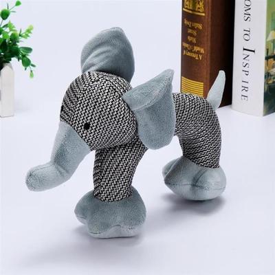 Snug & Styled PawJoy Squeaky Elephant Dog Chew Toy Bite Resistant Interactive Plush Toy For Puppies & Dogs elephant