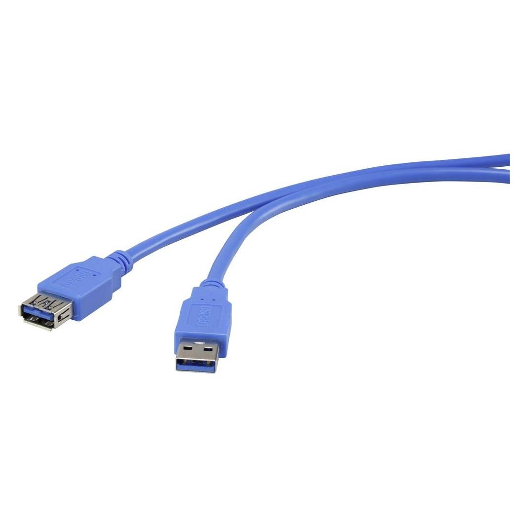 Renkforce USB 3.0 Verlängerungskabel (1x USB 3.0 Stecker A (3 m, USB 3.2 Gen 1, 4.50 W) (1420710)