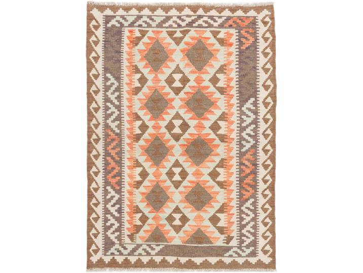 Kelim Afghan Teppich 101x140 Handgewebt Orientteppich Wolle