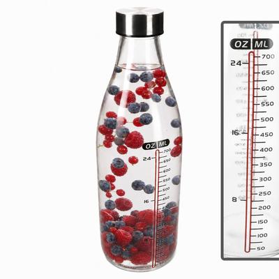 Flasche Organic 700ml mit Deckel Messskala OZ ML Trinkflasche Wasser Eistee