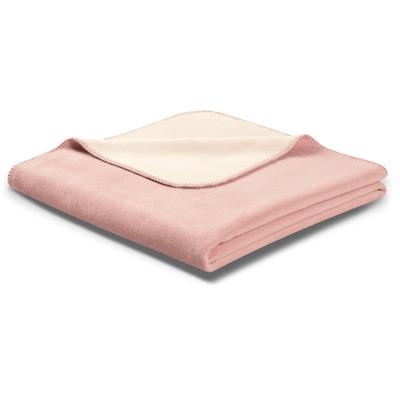 Wohndecke BIEDERLACK "Doubleface", rosa (lotus, pergament), B:150cm L:200cm, Baumwolle, Polyacryl, Polyester, Wohndecken, Wohndecke, mit geketteltem Zierstich