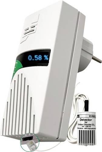 Schabus GX-D3 Gasmelder mit externem Sensor netzbetrieben detektiert Kohlendioxid