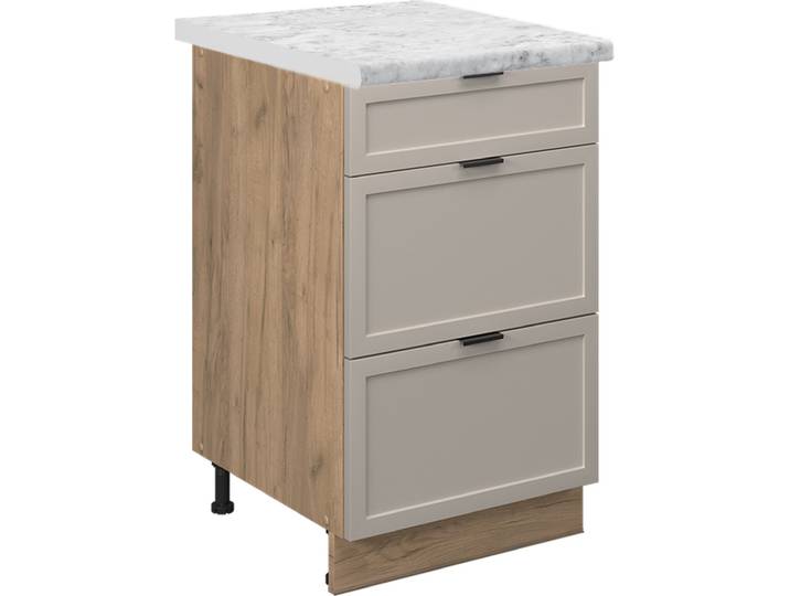 Meuble cuisine Vicco Fame-Line GrisBeige 50cm \, PT Marbre\, Model 50334