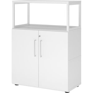 Hammerbacher Kombischrank FW38T2RG, weiß, abschließbar, mit 2 Drehtüren, (B/H) 80 x 110 cm