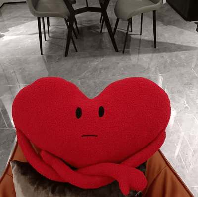 Uplift Curations HeartMuse Plush Heart Shaped Pillow Cute Red Sofa & Bedroom Cushion For Living Room Decor daimeng