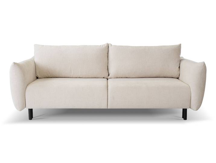 Masseno Sofa UNO mit Schlaffunktion und Bettkasten, Ausziehbares Bettsofa - Beige, OVER THE HORIZON 03