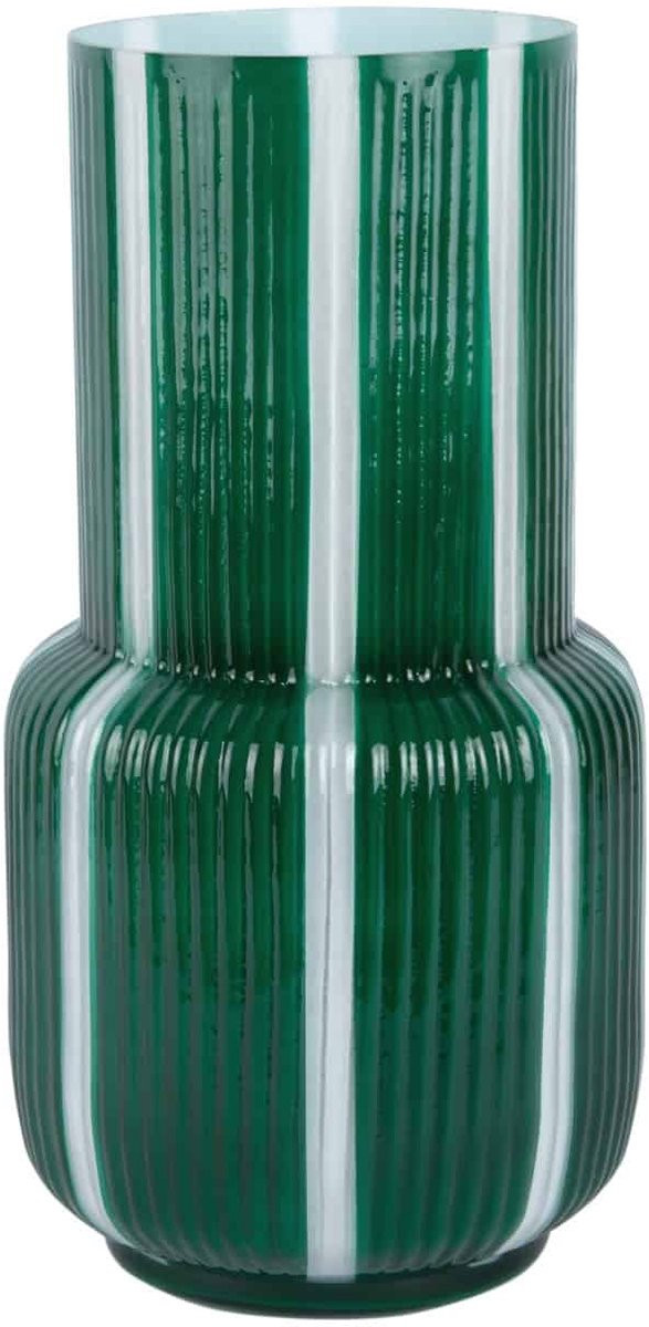 Present Time Vaas Raydo Retro - Groen - B/D/H: 31.5 x 31.5 x 32.5 cm - Glas