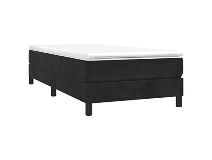 vidaXL Boxspringbett mit Matratze Schwarz 90x200 cm Samt