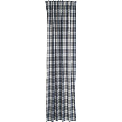Vorhang HOMING "Aiko" Gr. 1, blau, B:140cm H:245cm, Chenille, Baumwolle, Polyester, Gardinen, Vorhang, Küche, Landhaus, blickdicht