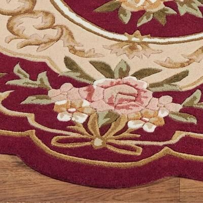 Touch of Class "Portia Rose II Rectangle Rug, 4'9"" x 7'6"", Ruby"