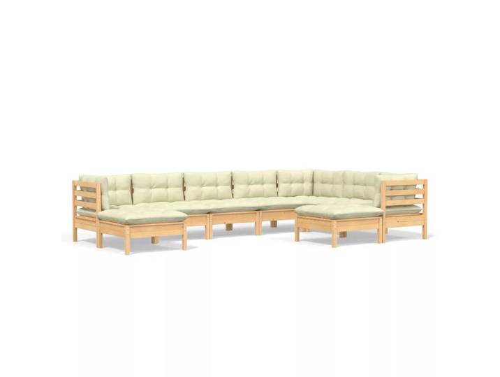 VidaXL - Garten-lounge-set kiefernholz, One Size, Light Beige