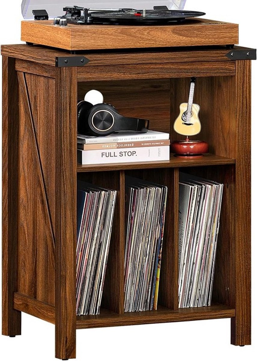 Houten platenkast voor vinylplaten opslag voor 160 albums