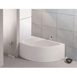 Hoesch Spectra Acryl-Badewanne Eck 1700x1000 links mit angeformter Schürze, Weiß
