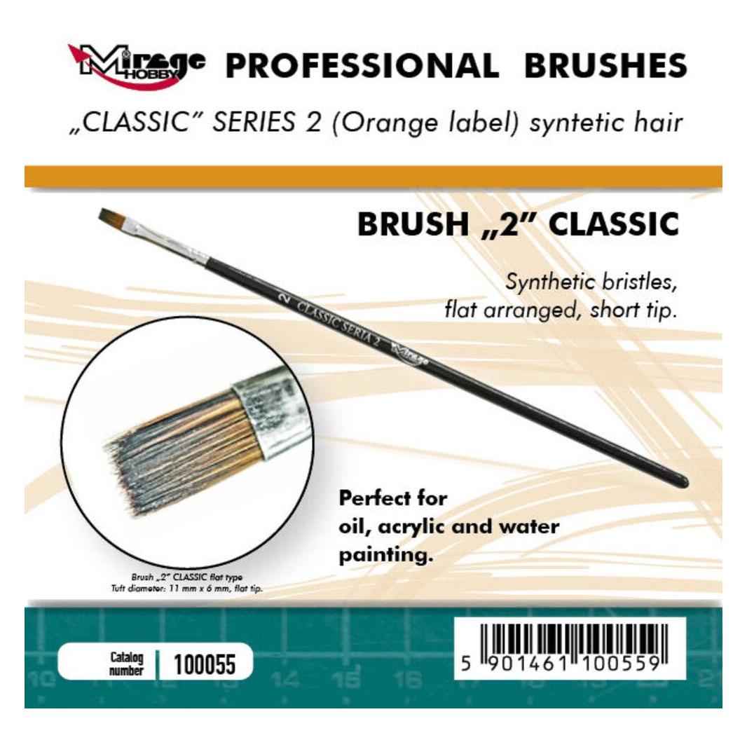 Mirage Hobby Mirage Brush Flat High Quality Classic Series 2 size 2 (2 mm) (100055)