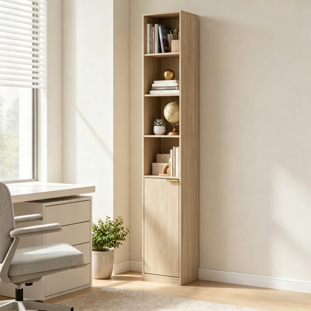 Rebrilliant Bookcase Oak Wood Effect 182cm H X 30cm W X 24cm D