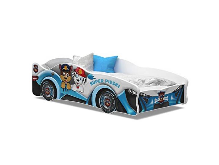 Lit Enfant Voiture 80x160 28 Pat Patrouille Thème Livré avec sommiers et matelas en mousse de 7cm