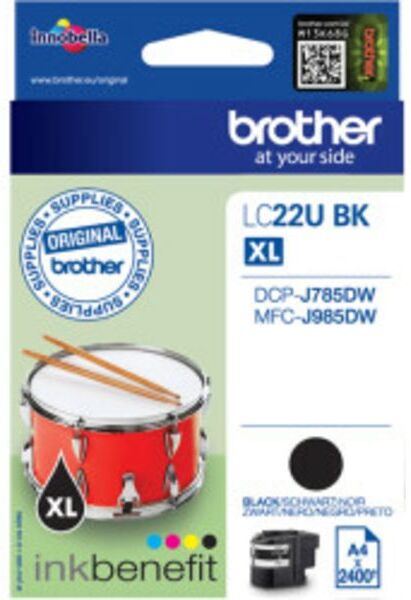 Brother LC-22UBK XL - Schwarz - Druckerpatrone - Hohe Kapazität