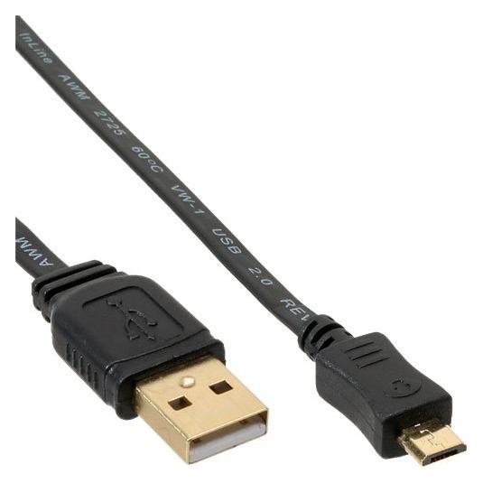 InLine Micro-USB 2.0 Flachkabel (1 m, USB 2.0) (31710F)