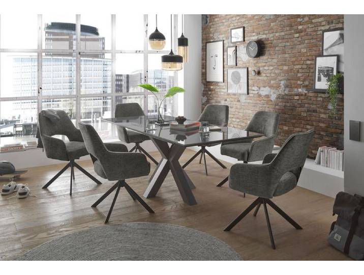 Stuhl Winston Taupe Mikrofaser