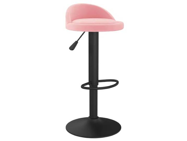 Barhocker, Samt, Rosa, höhenverstellbar, Stahlbasis, drehbar 360 Grad Eleganter Stil, vielseitig einsetzbar, Sitzfläche aus Samt, Robustheit aus Stahl, Gashebeflüssigkeit