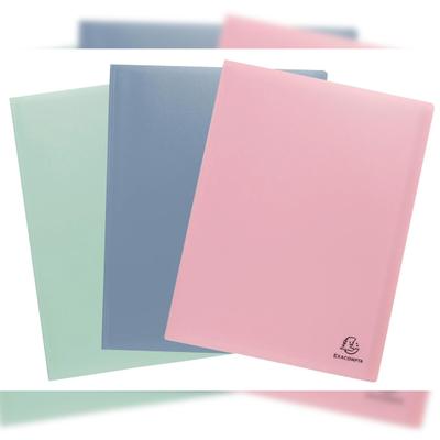 Exacompta 88239E 18x Sichtmappe A4, mittelfestes Recycling-PP, 20 Hüllen, Kollektion AutentiK - Farben sortiert