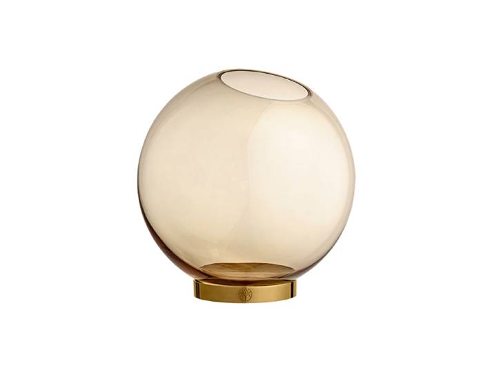 Design Vase „Globe“ - Amber/Gold Amber, Gold AYTM