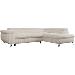 ECKSOFA PEDRO L Beige Cord - Rechts Seite