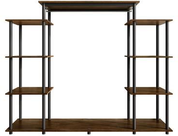CraftPorch Modern Multipurpose Shelf with Cloth Hanging Bar
