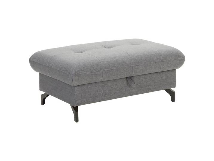 Xora Hocker, Dunkelgrau, Metall, rechteckig, 101x45x63 cm, Stoffauswahl, Stauraum, Wohnzimmer, Hocker, Sitzhocker