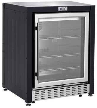 "FEASTO 24"" Modular Outdoor Kitchen Refrigerator Cabinet with 304 Stainless Steel Countertop"